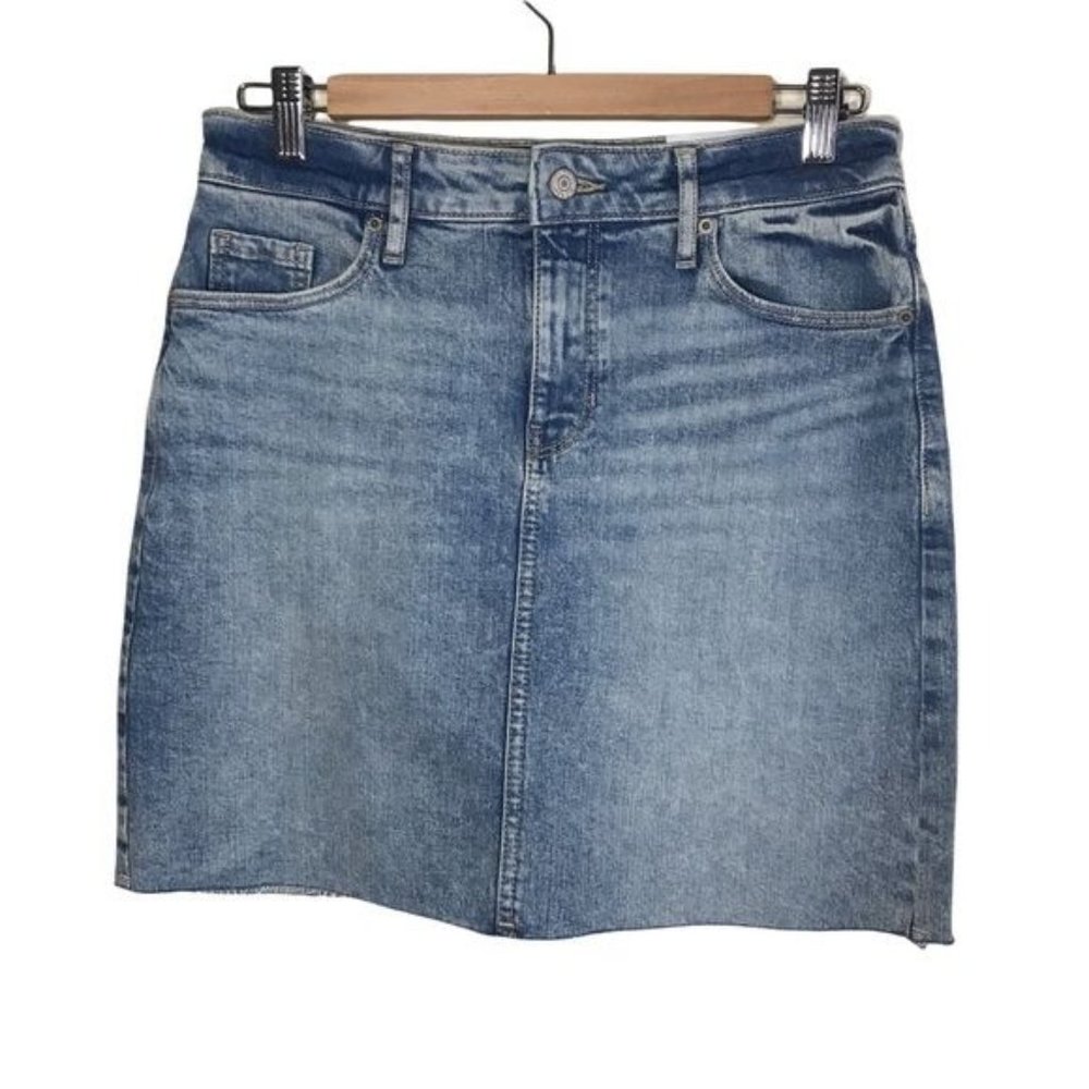 OLD NAVY Raw Hem Denim Mini Skirt Size 4